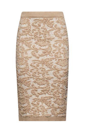 gonna tubino con motivo decorativo silvian heach GPA25215GOBEIGE SILVIAN HEACH