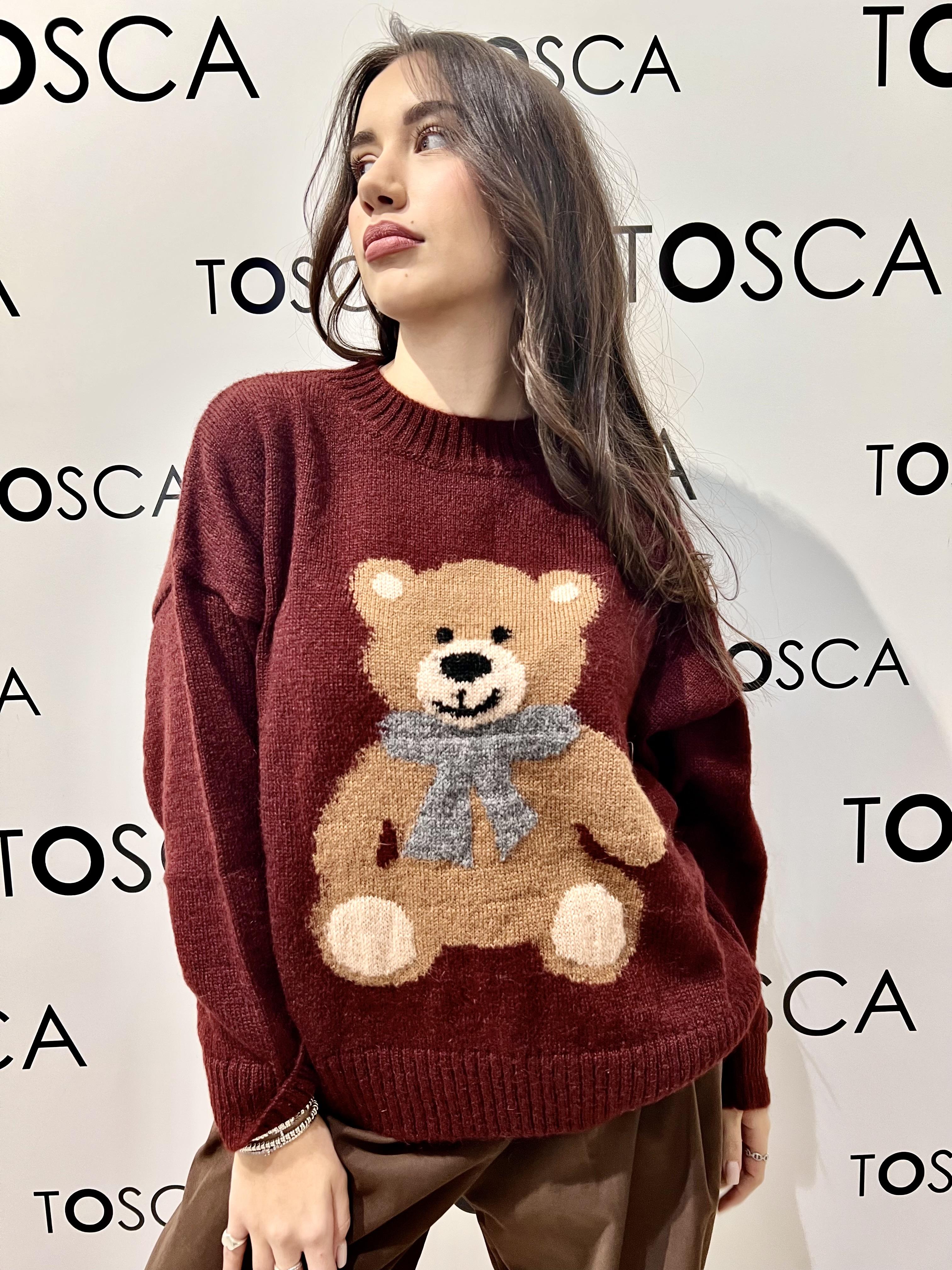 girocollo orsetto kontatto 3M0380BURGUNDY KONTATTO