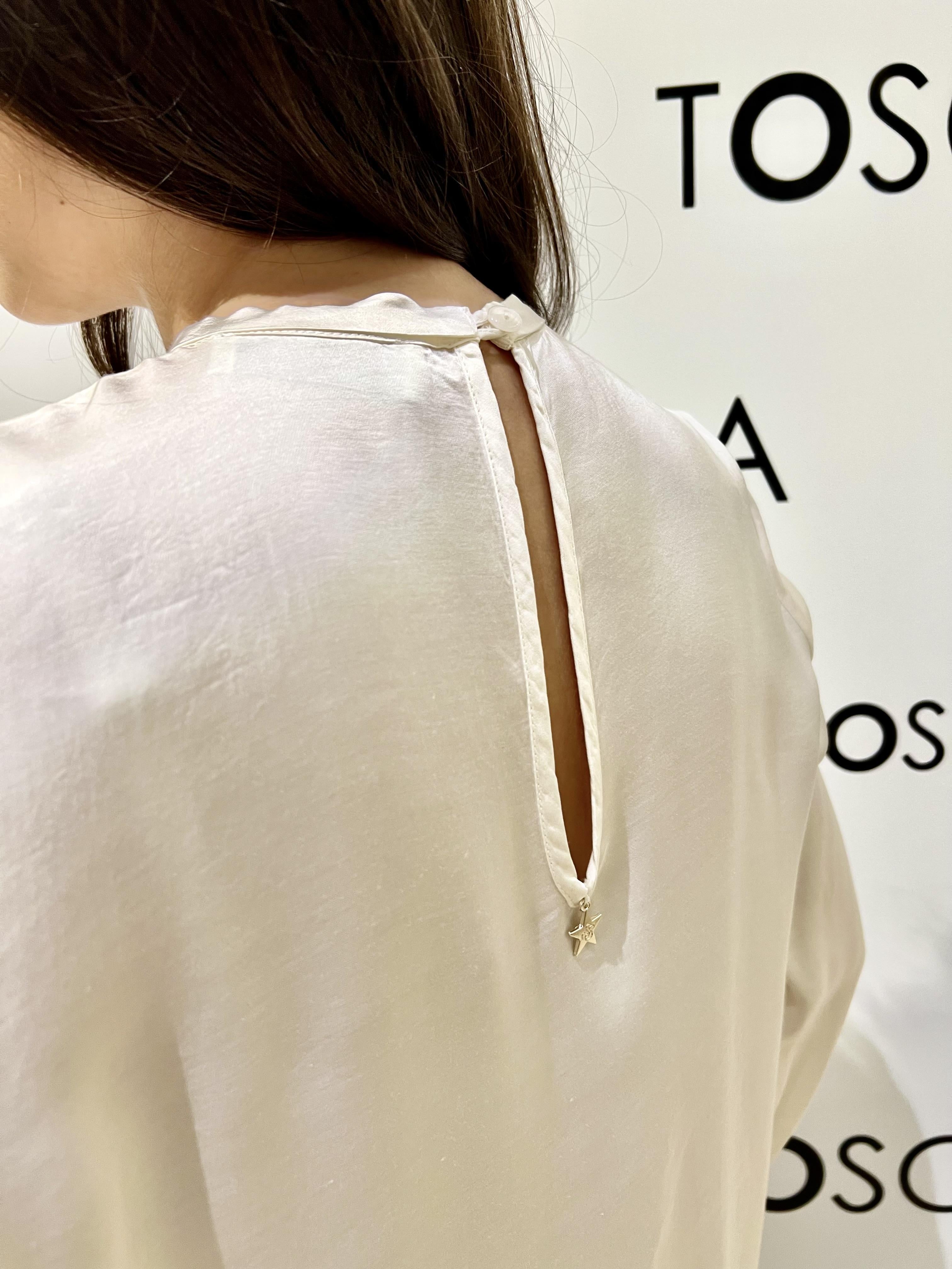 blusa avorio maniche a calle W38F1078-25313BSBURRO SOUVENIR