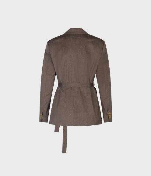 giacca in lino viscosa melange ferrone S23XBFBALCANICOCUOIO FERRONE