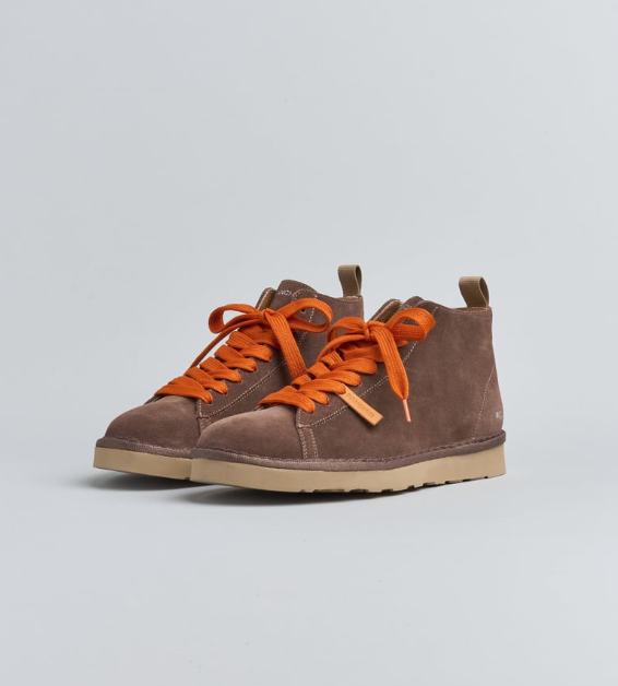 p001 uomo in camoscio foderato in microfibra marrone-arancio bruciato P01 ANKLE BOOT SUEDE FAUX FUR LININGBROWN-BURNT ORANGE PANCHIC