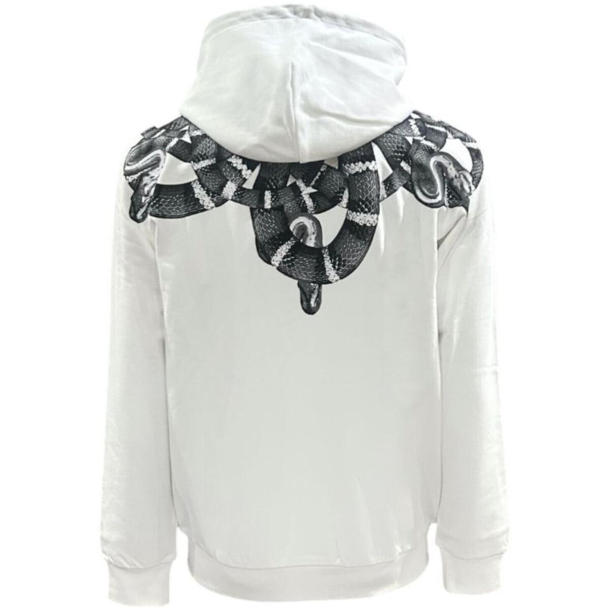 hoodie mant stampa serpenti F5CAMASH042CREMA COUNTY OF MILAN MARCELO BURLON