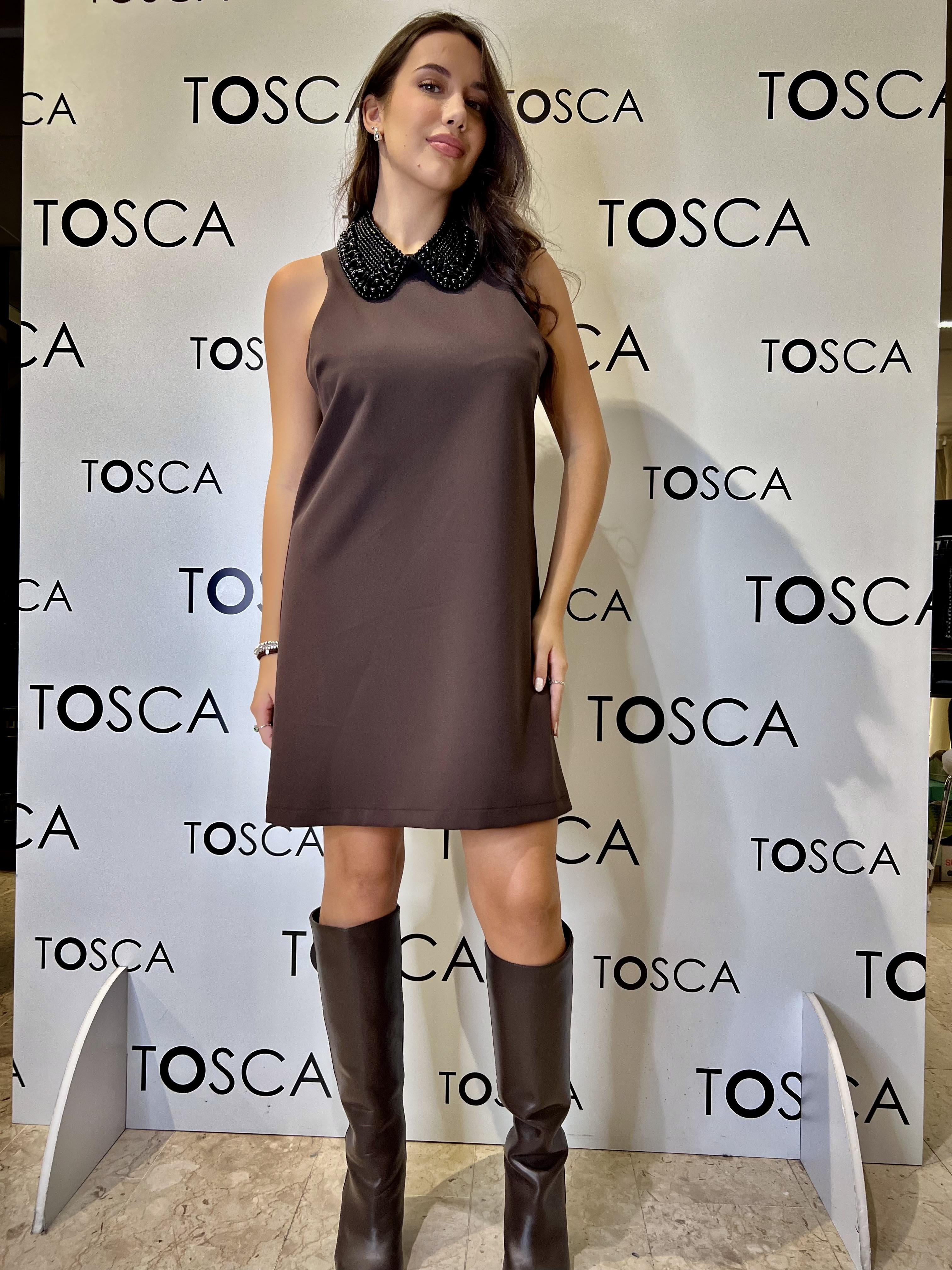 abito tensione in 1143AI25MARRONE TENSIONE IN