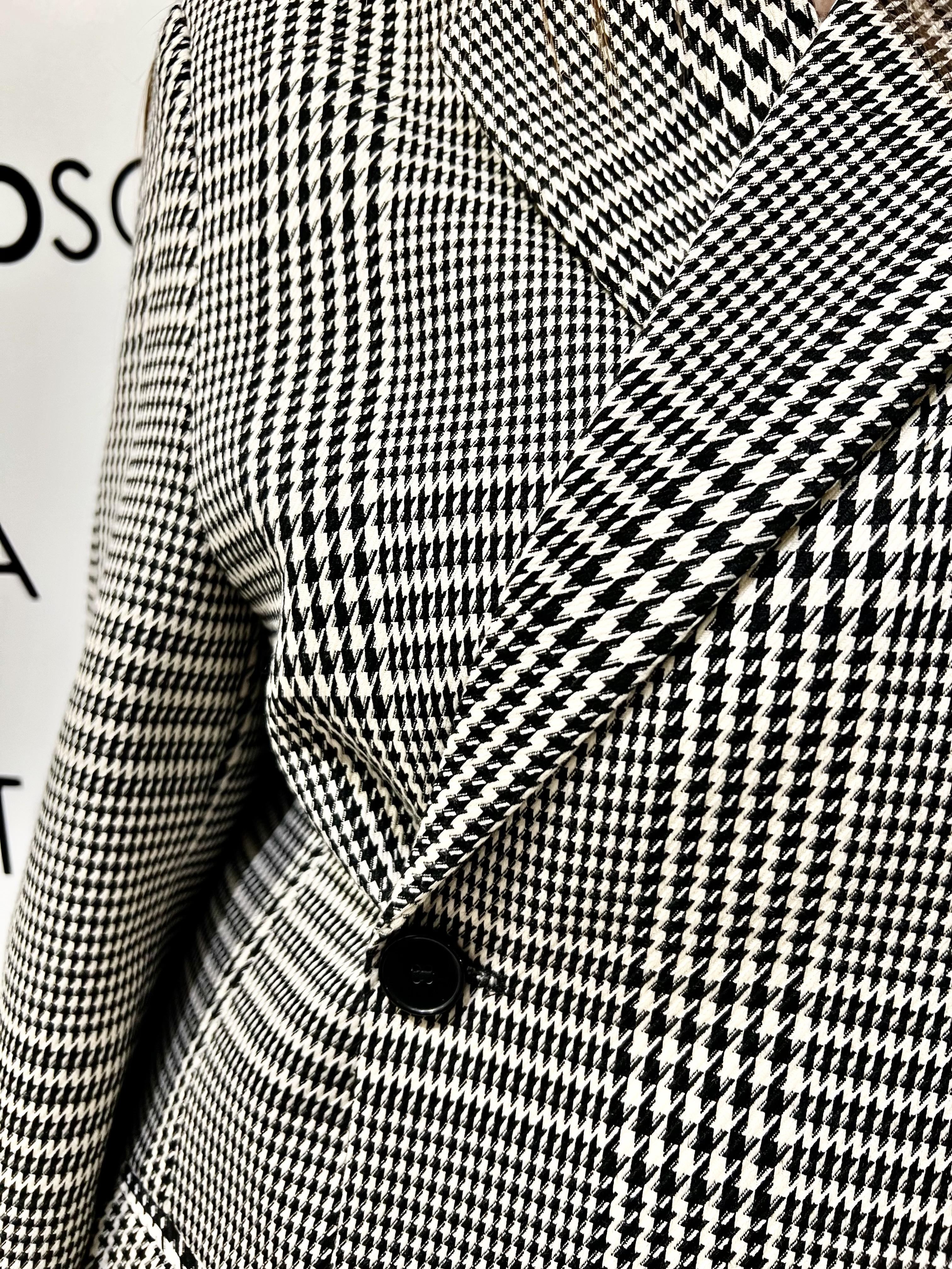 giacca monopetto macro check TF1828NERO VICOLO