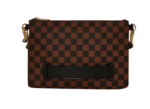 pochette sprayground sawtooth sharks in paris crossover clutch 910B7841NSZMARRONE SPRAYGROUND