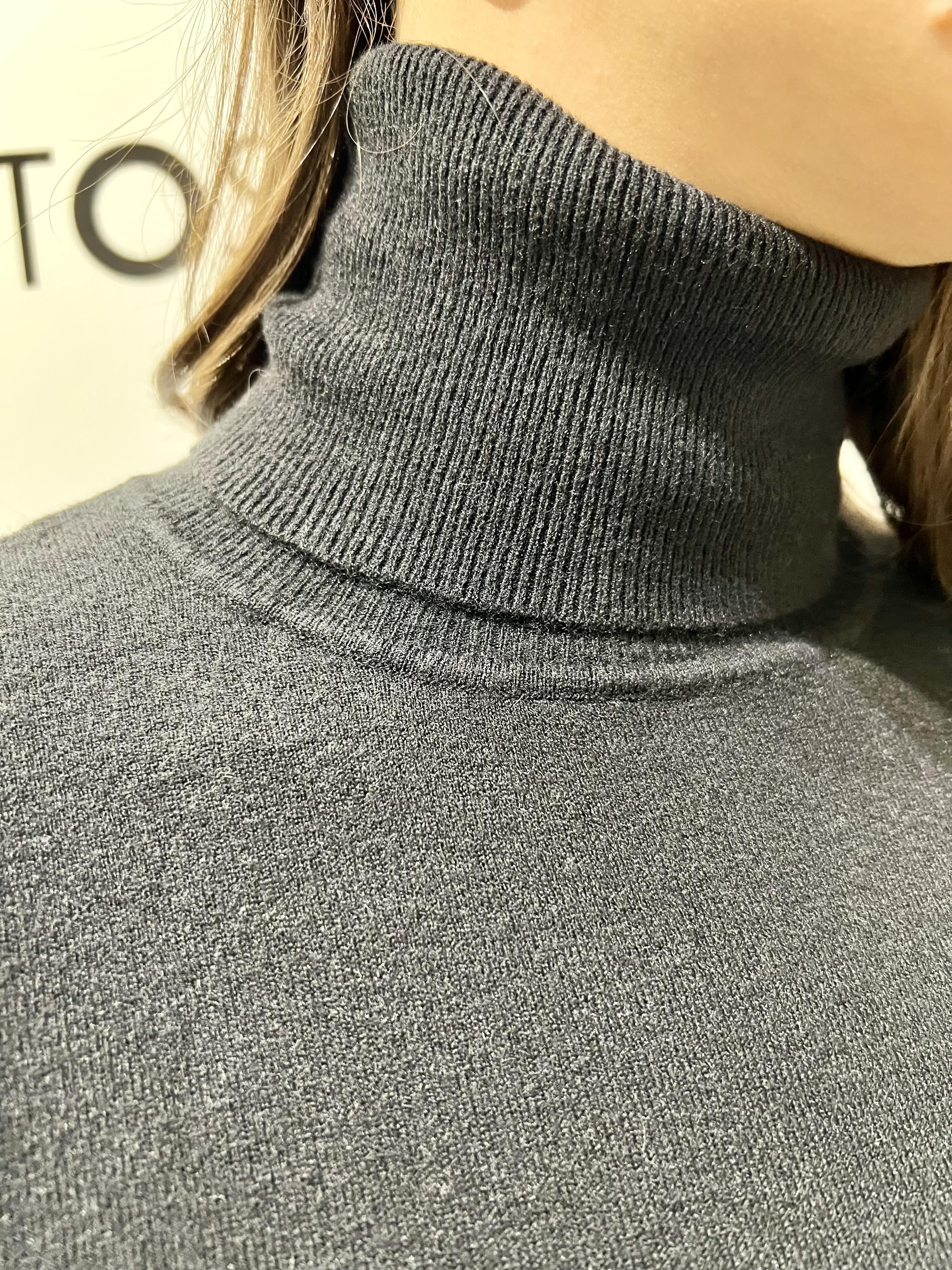 dolcevita in viscosa lana WW20001NERO WHITE WISE