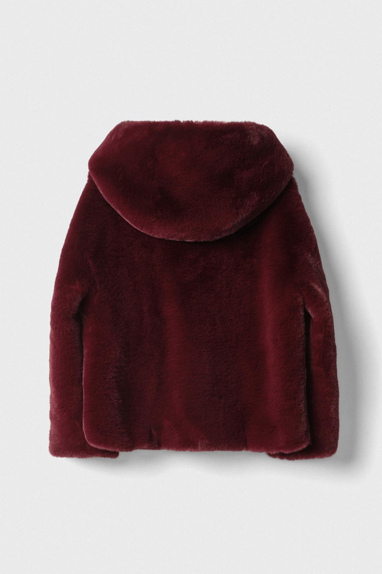 pelliccia manica lunga con cappuccio gaëlle paris GAABW06530MBFI0001BORDEAUX GAELLE