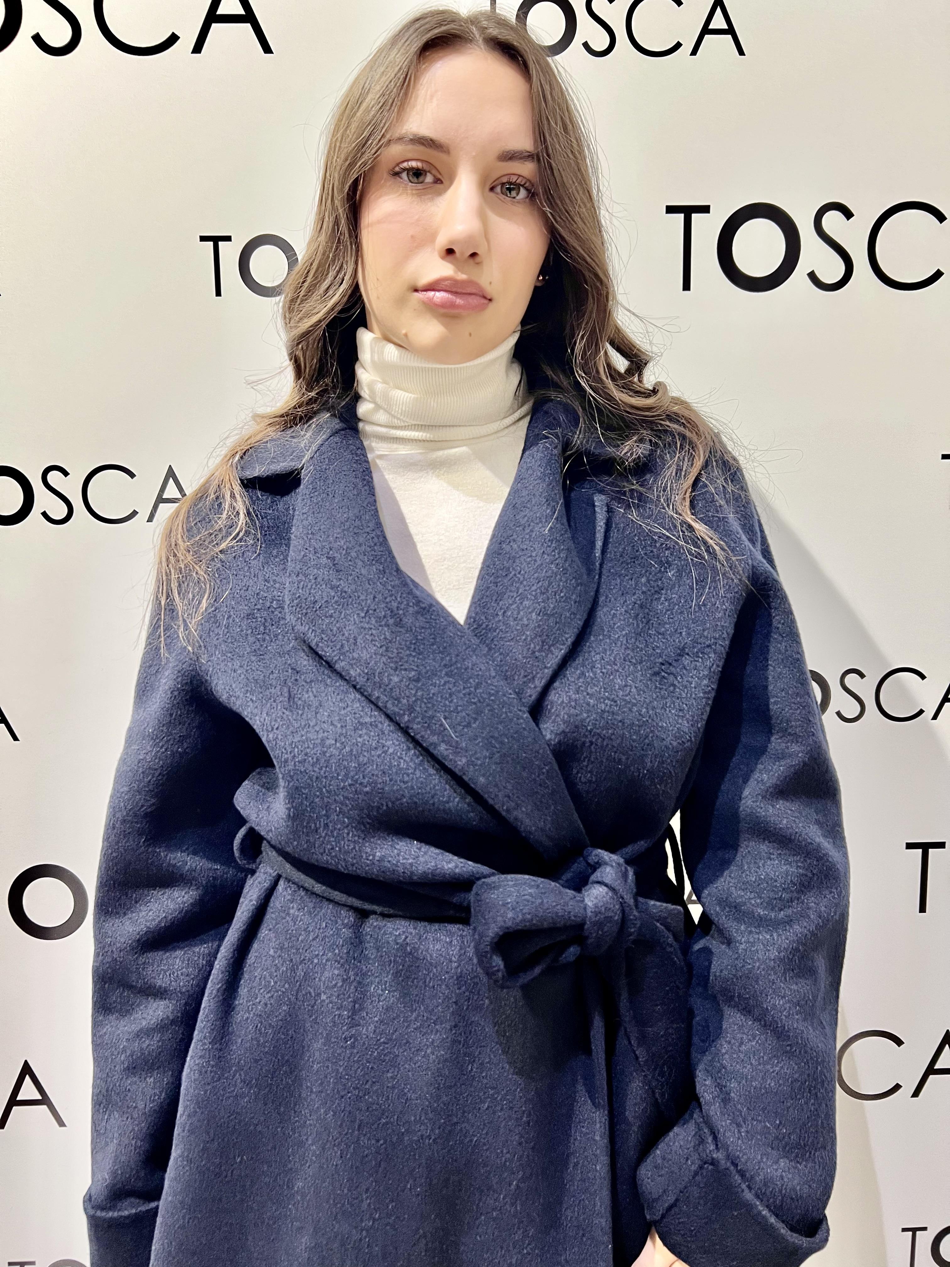 cappotto con cintura GPA25329CPBLU SILVIAN HEACH