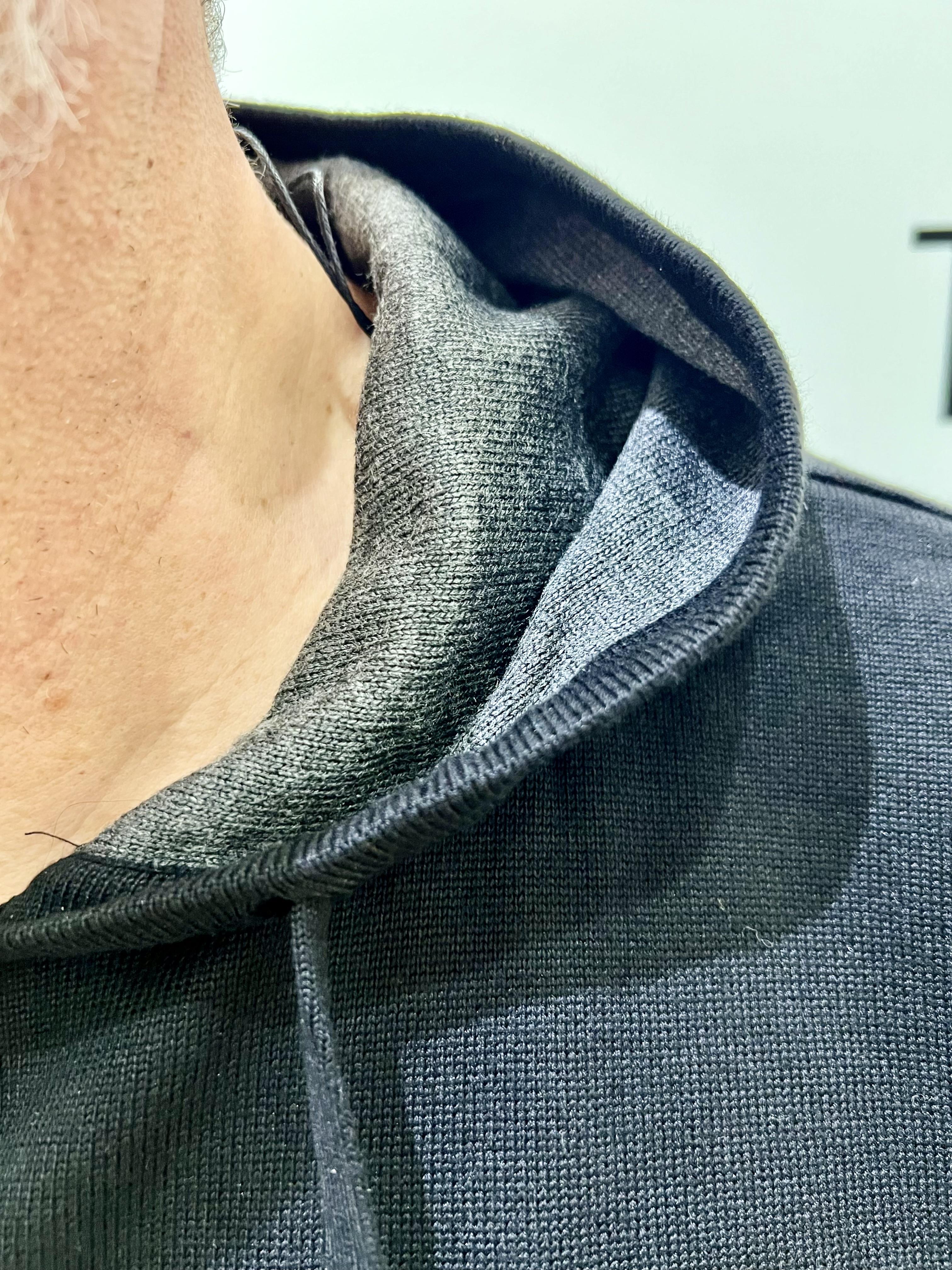 maglia con cappuccio in viscosa MI3177HNERO HAMAKI-HO