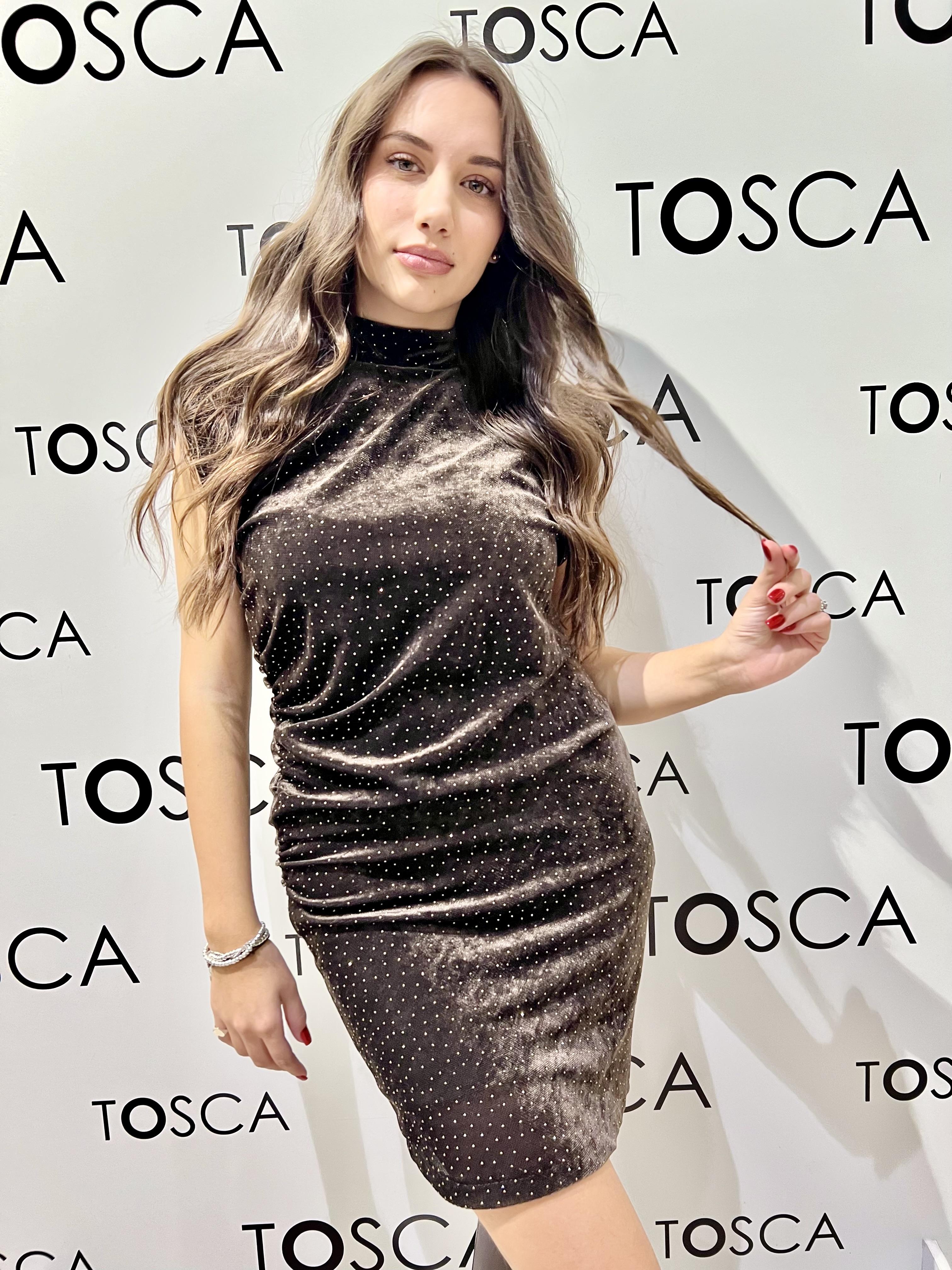 abito con strass souvenir M38F1394-TU1064MORO SOUVENIR