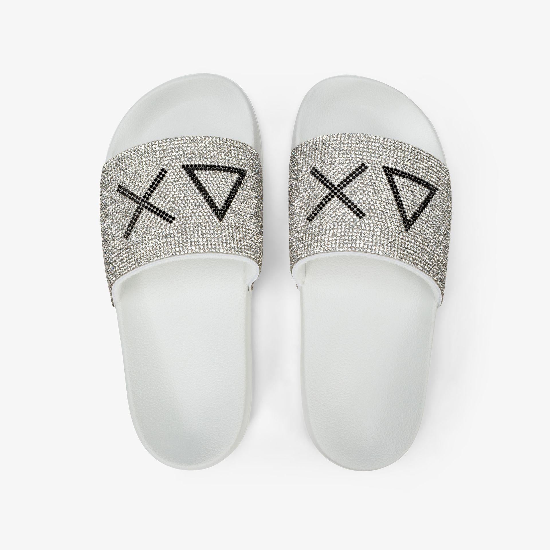 slippers strass logo X36211BIANCO SUN68