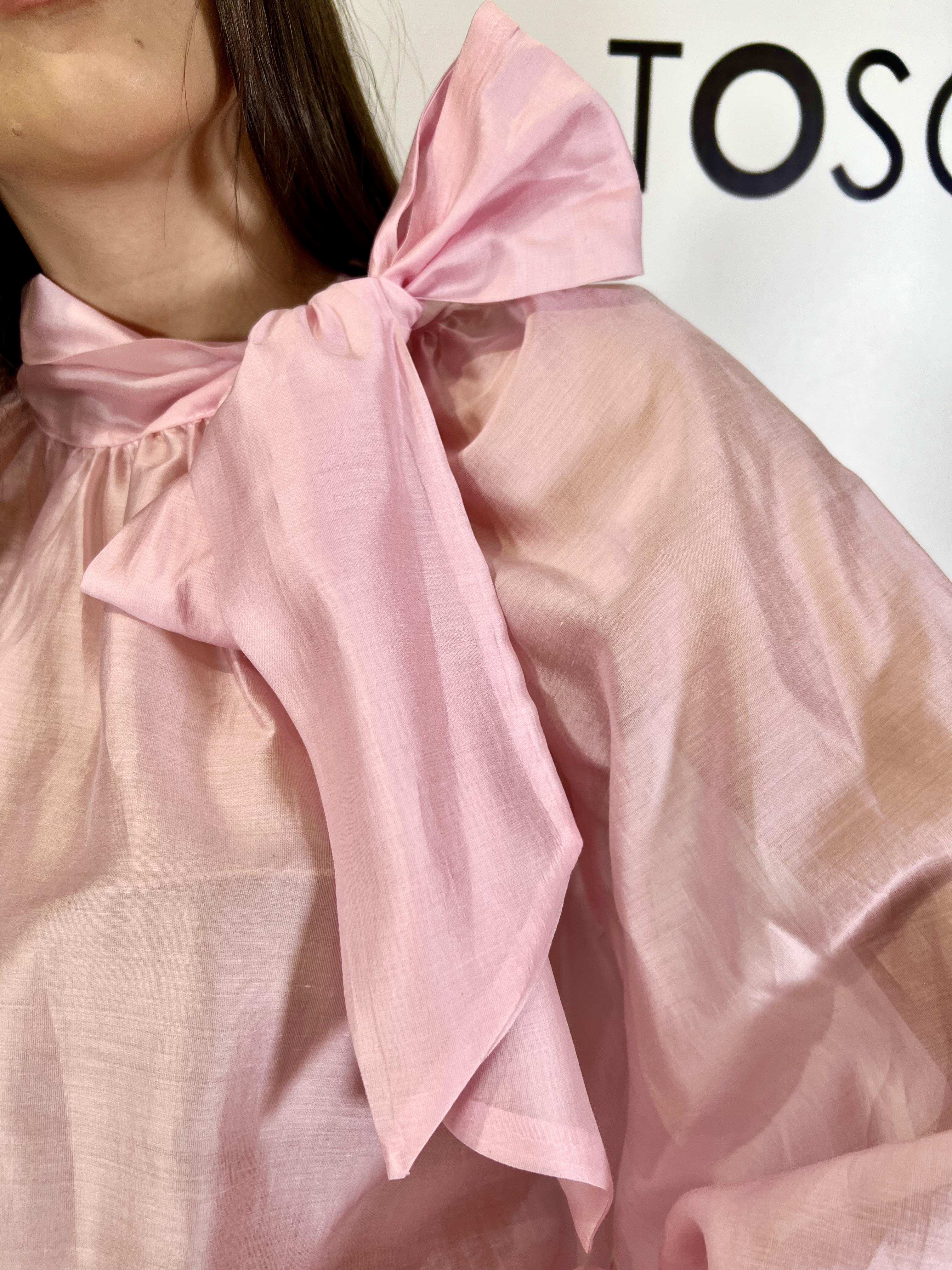 blusa con fiocco vicolo TAB0210ROSA VICOLO
