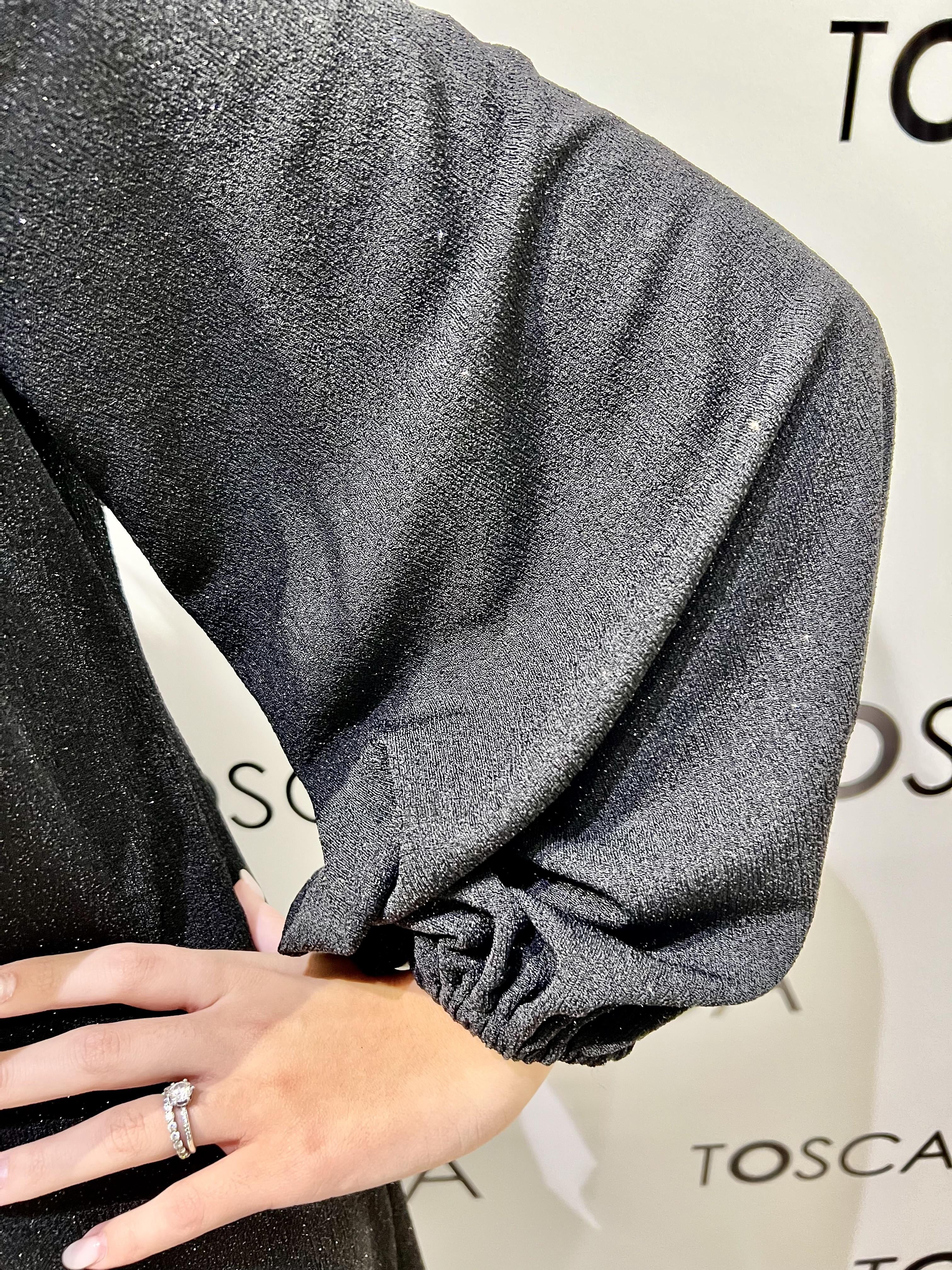 abito con lurex D38N1462-V7133/1NERO SOUVENIR