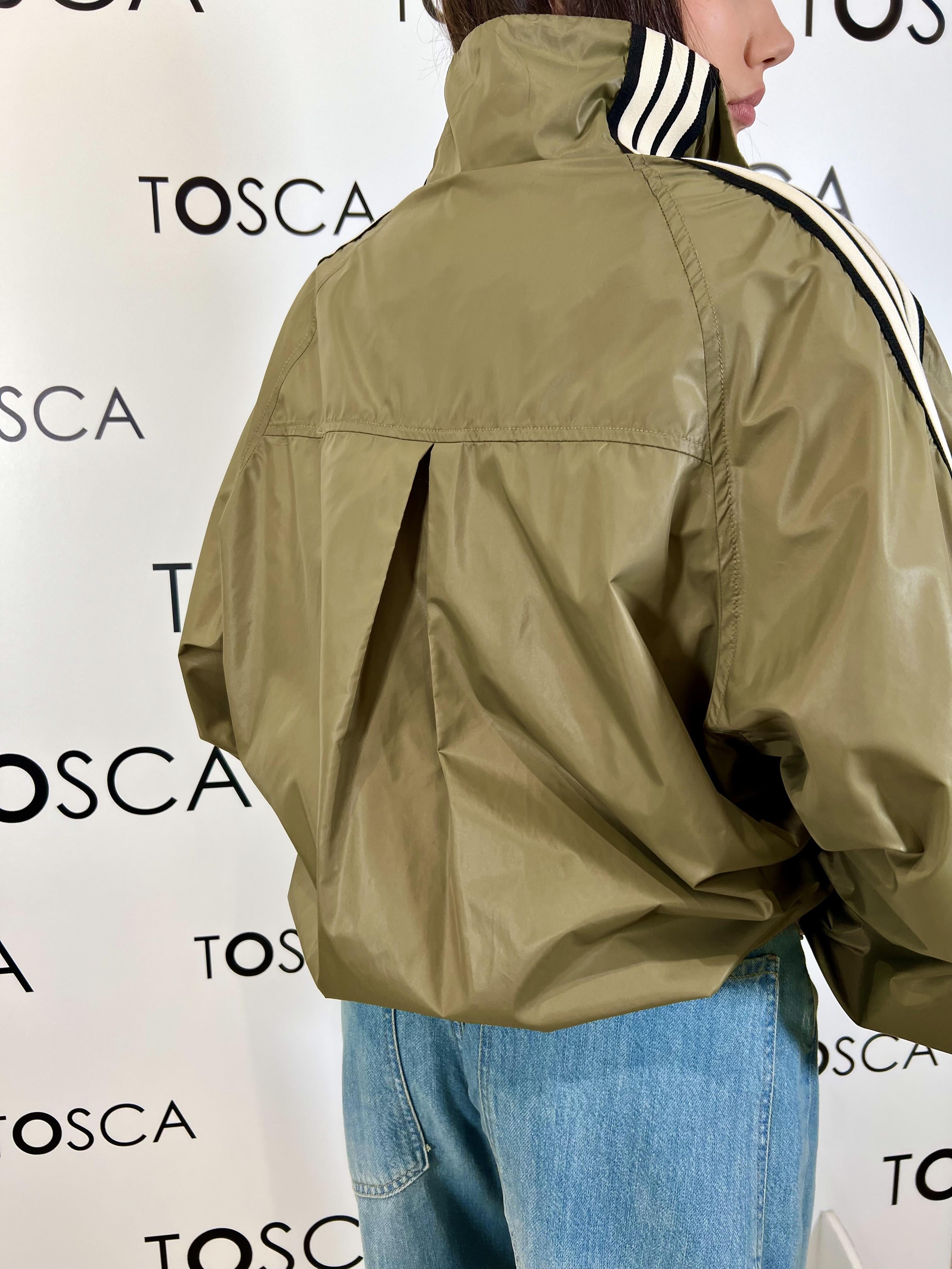 bomber con bande laterali tensione in 38736MILITARE TENSIONE IN