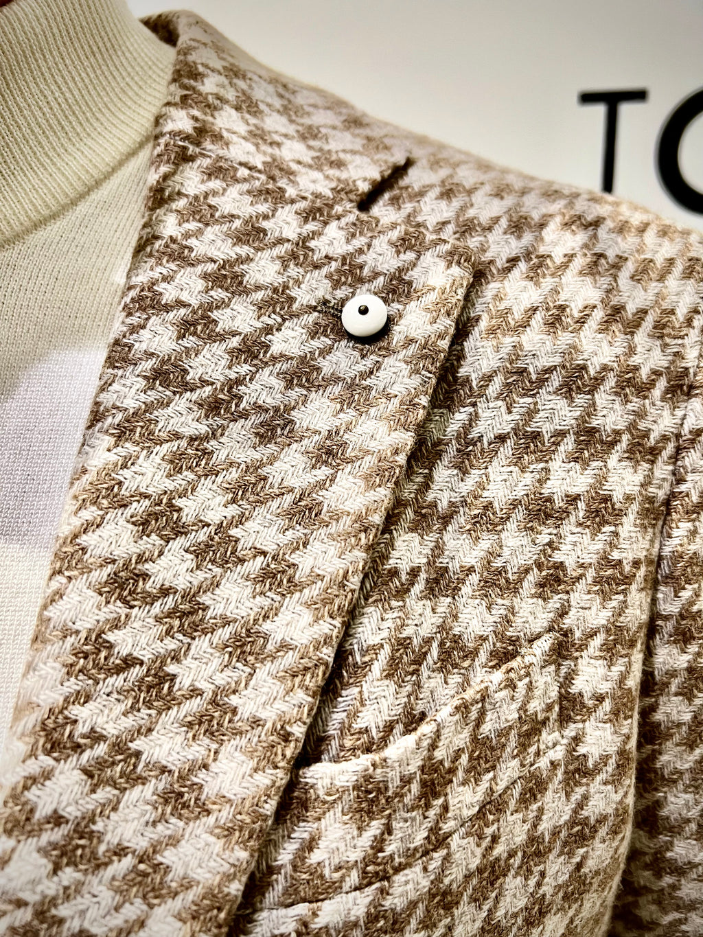 Giacca Monopetto Pie De Poule Lbm 1911 2643 42965/1BEIGE LBM 1911