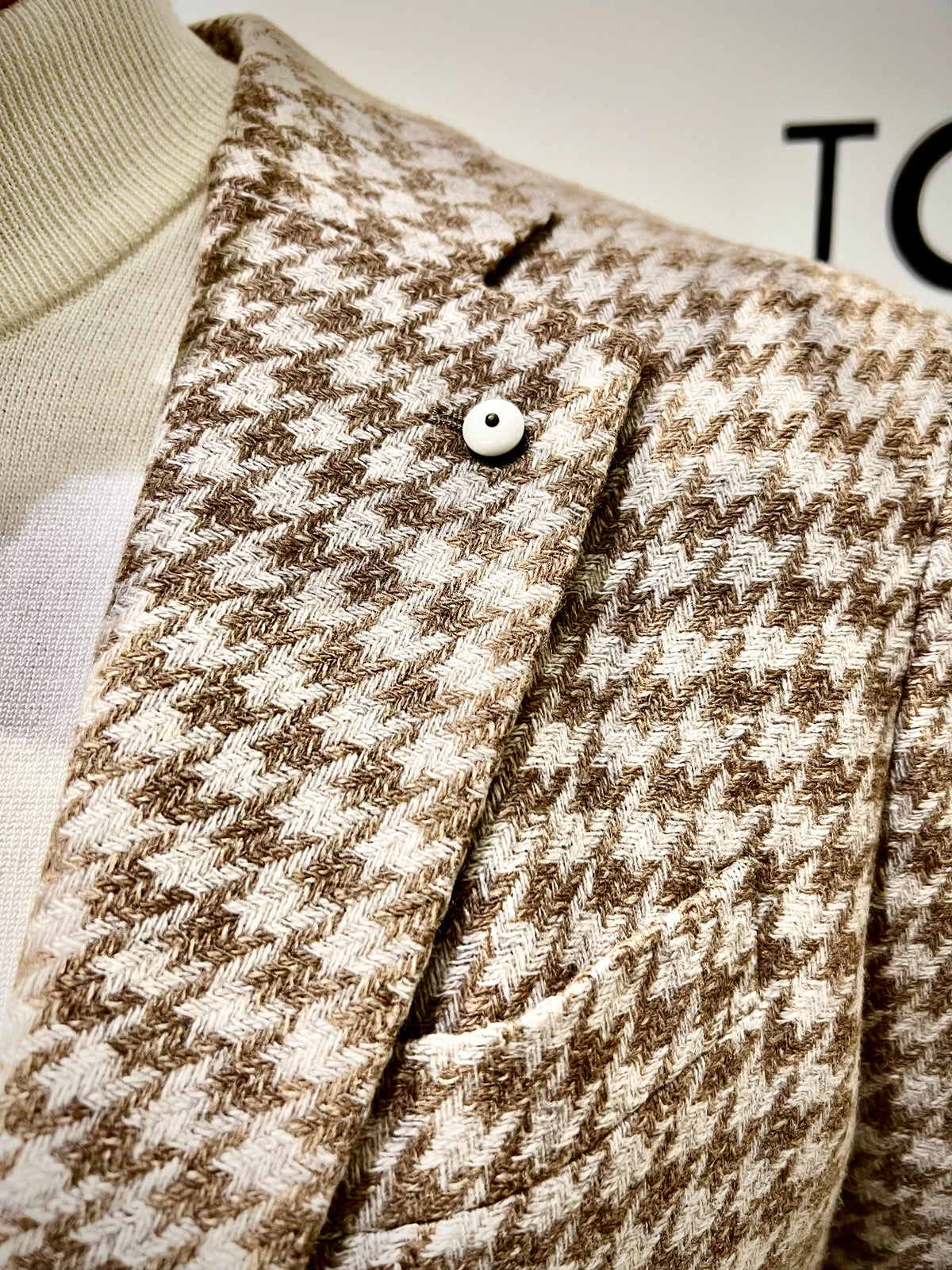 Giacca Monopetto Pie De Poule Lbm 1911 2643 42965/1BEIGE LBM 1911
