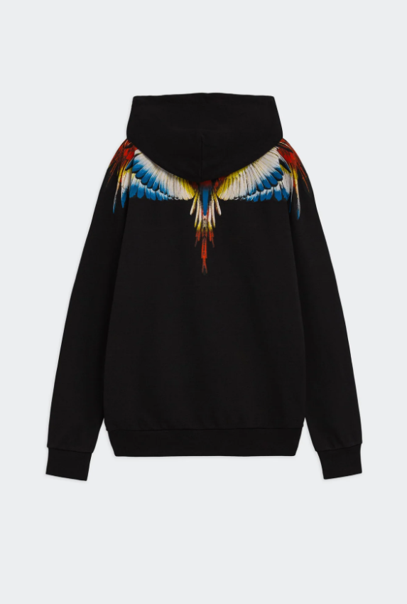 hoodie mant stampa aquila F5CAMAHS059NERO COUNTY OF MILAN MARCELO BURLON