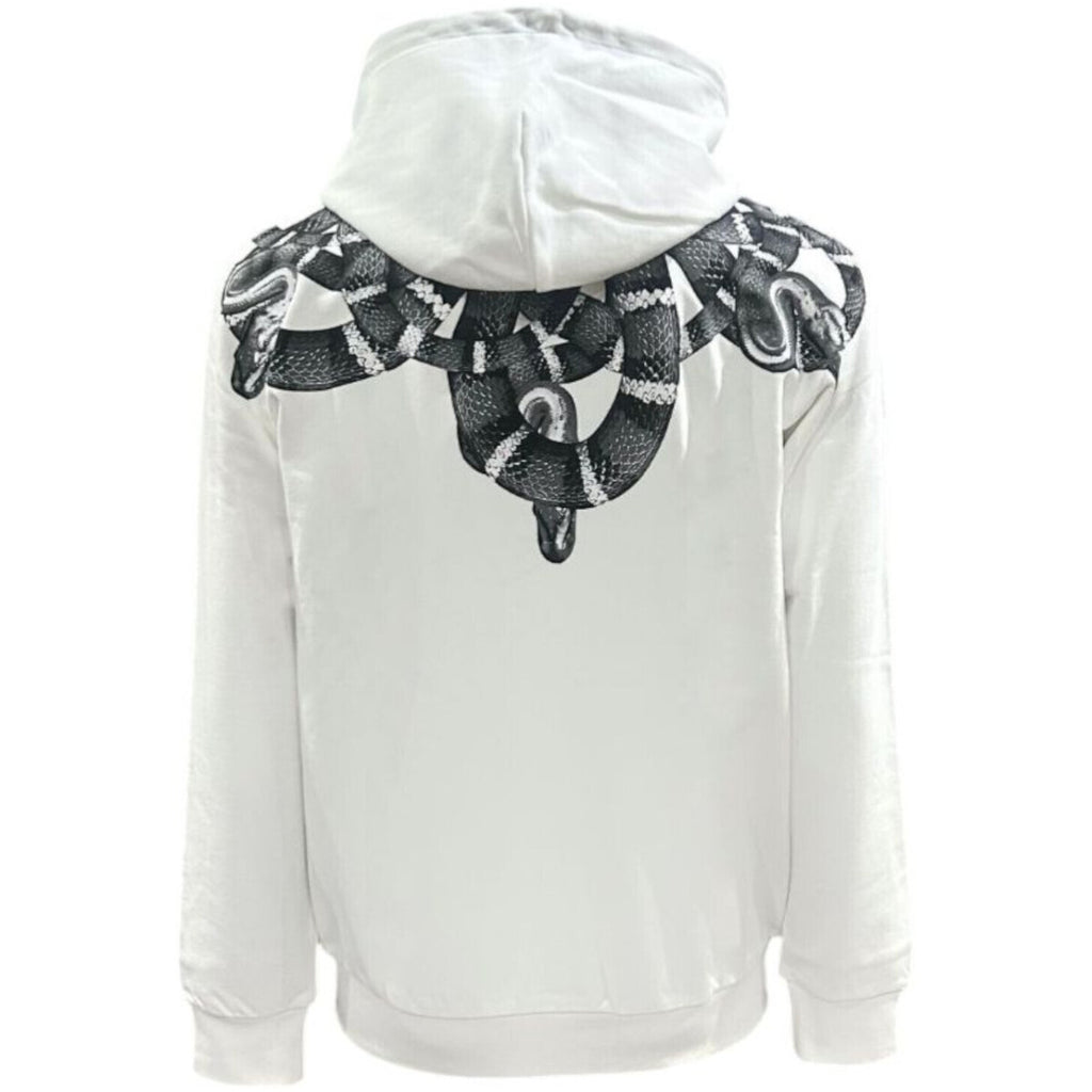 hoodie mant stampa serpenti F5CAMASH042CREMA COUNTY OF MILAN MARCELO BURLON