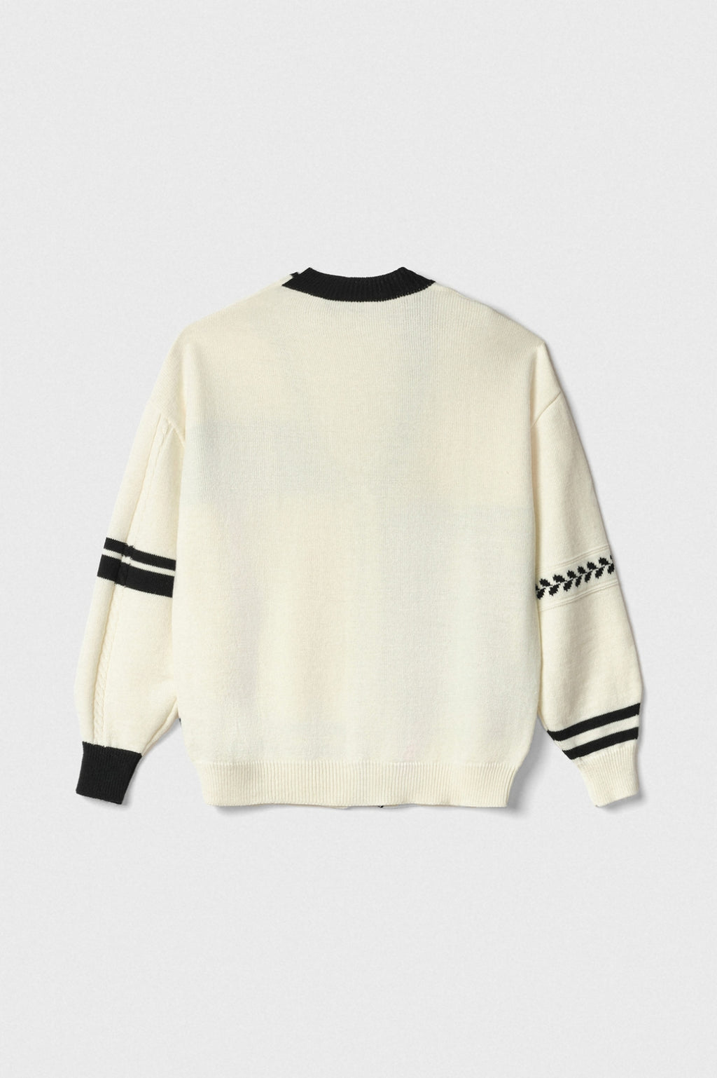 cardigan in maglieria con ricamo logo off white gaëlle paris 