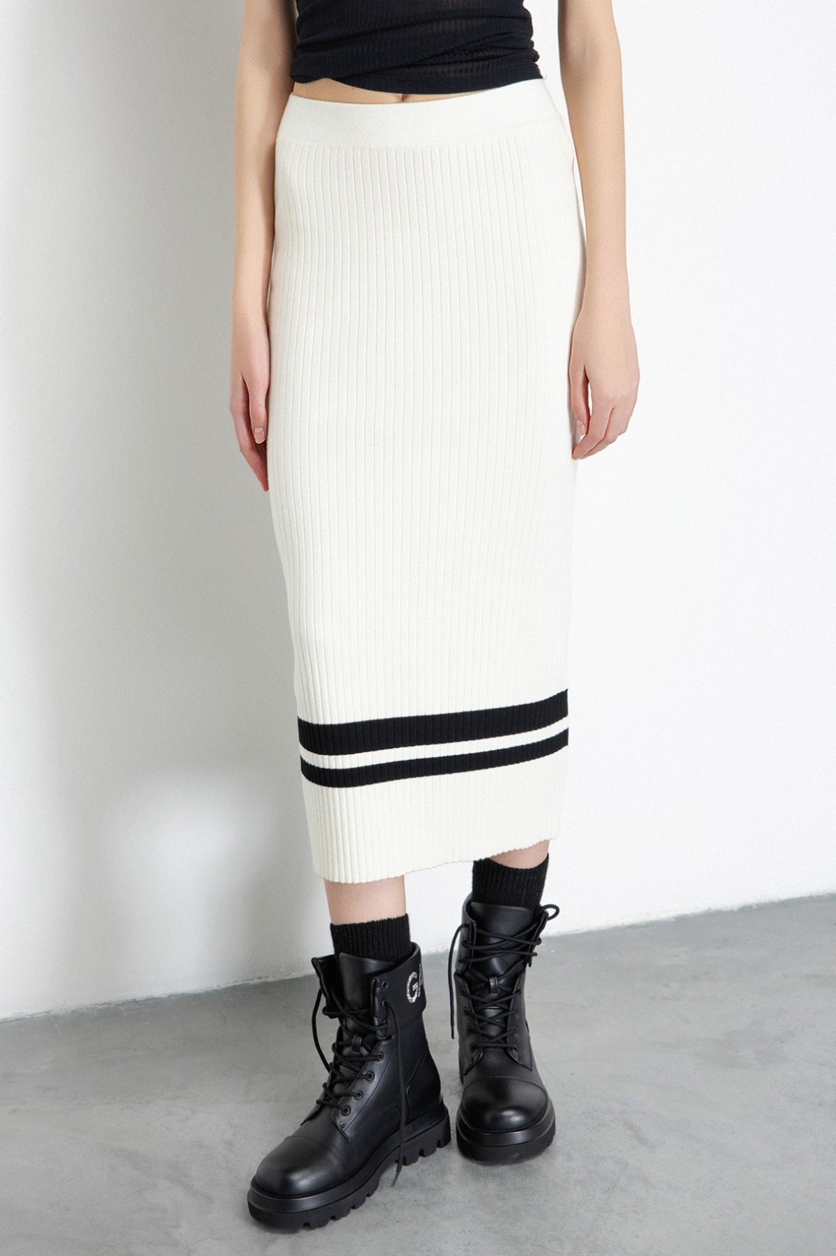 gonna midi in maglieria off white gaëlle paris 