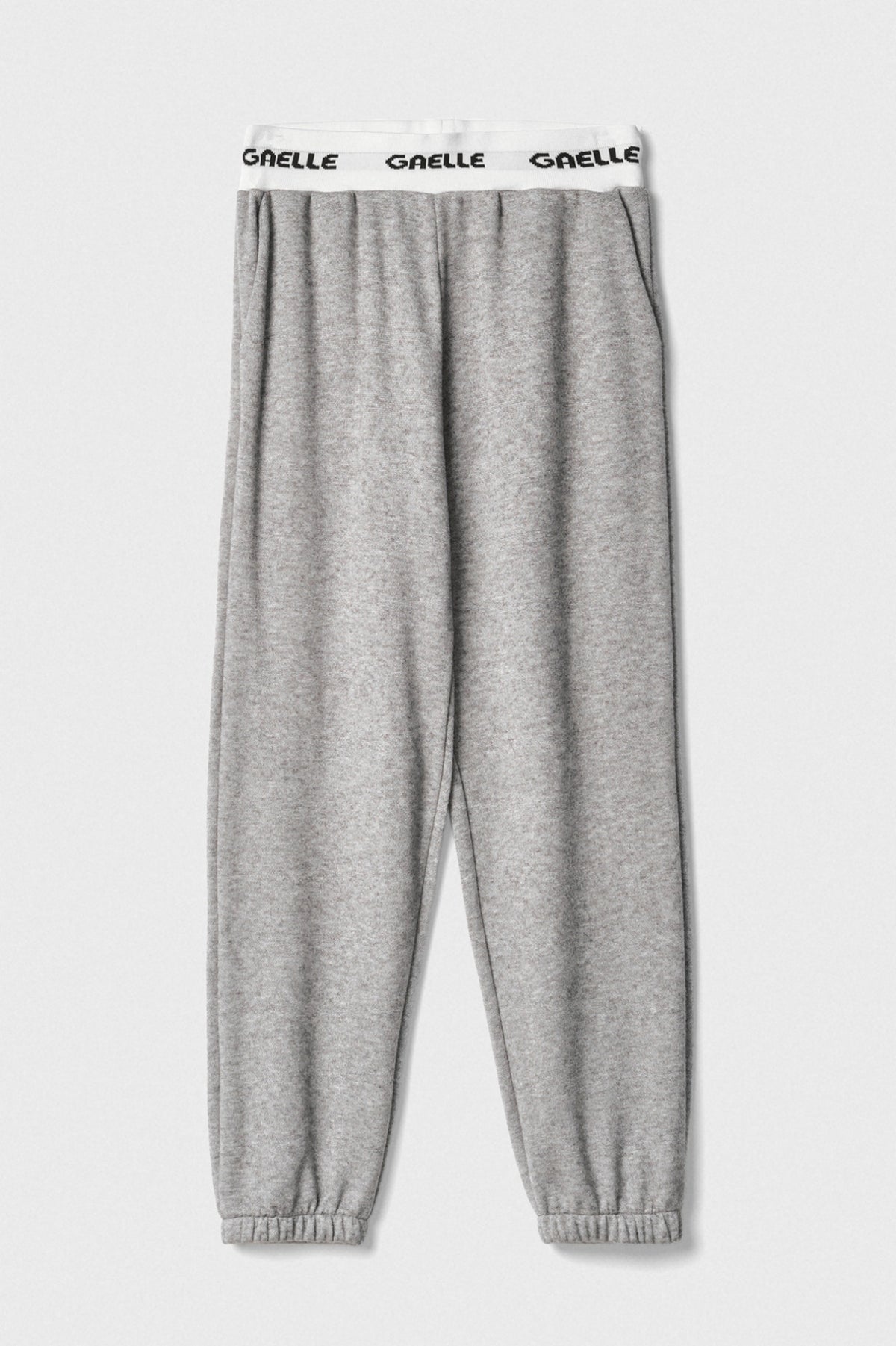 pantalone in maglia con smacchinato in vita grigio ferro gaëlle paris 