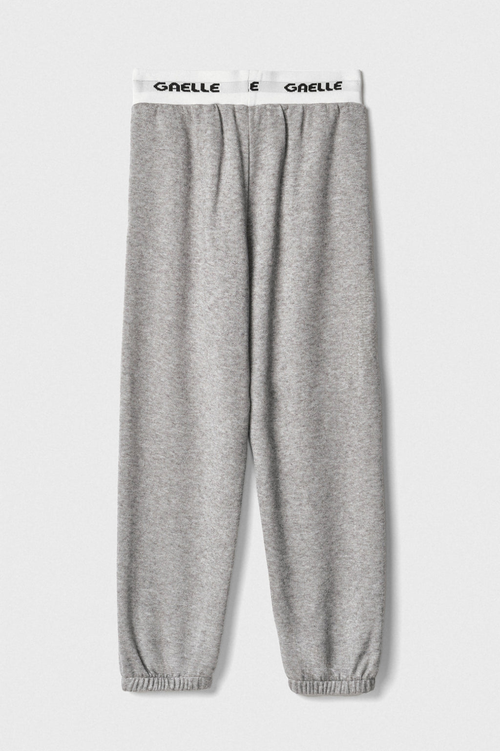 pantalone in maglia con smacchinato in vita grigio ferro gaëlle paris 