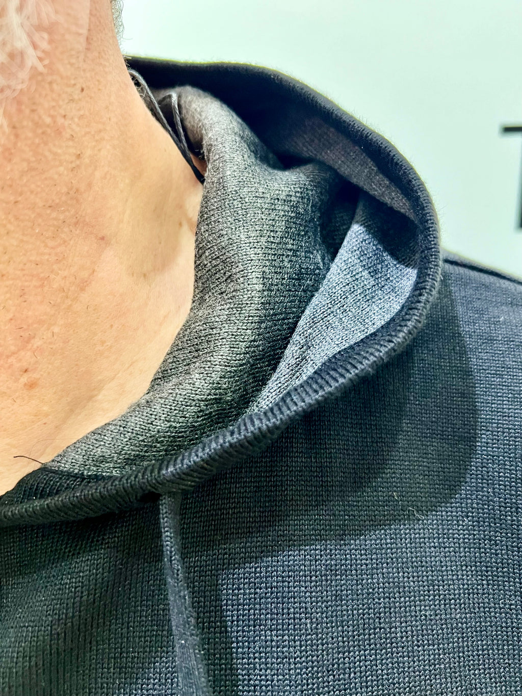 maglia con cappuccio in viscosa MI3177HNERO HAMAKI-HO