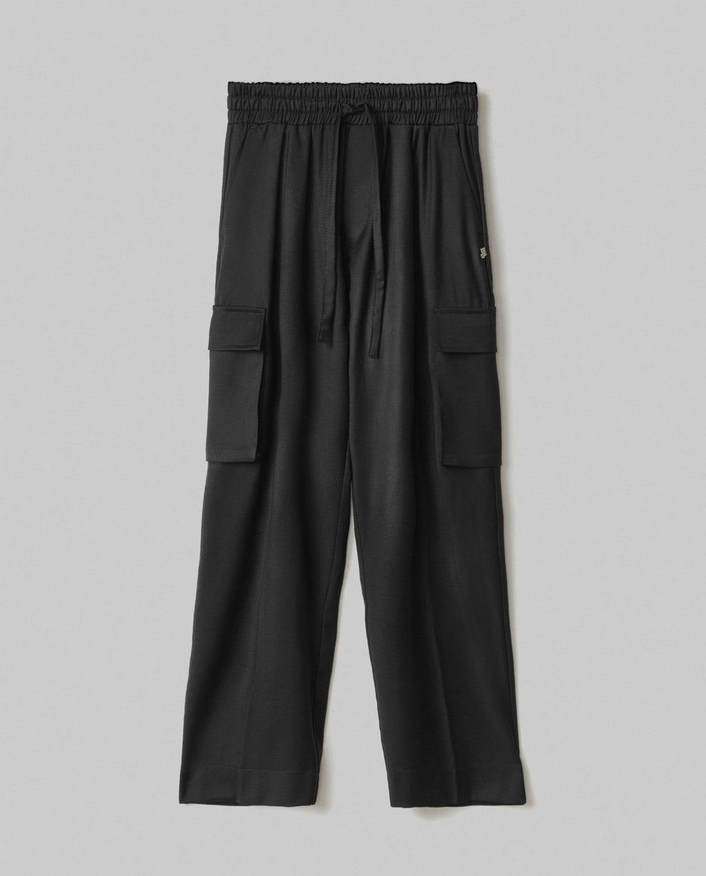 pantalone in twill con tasconi laterali nero hinnominate 