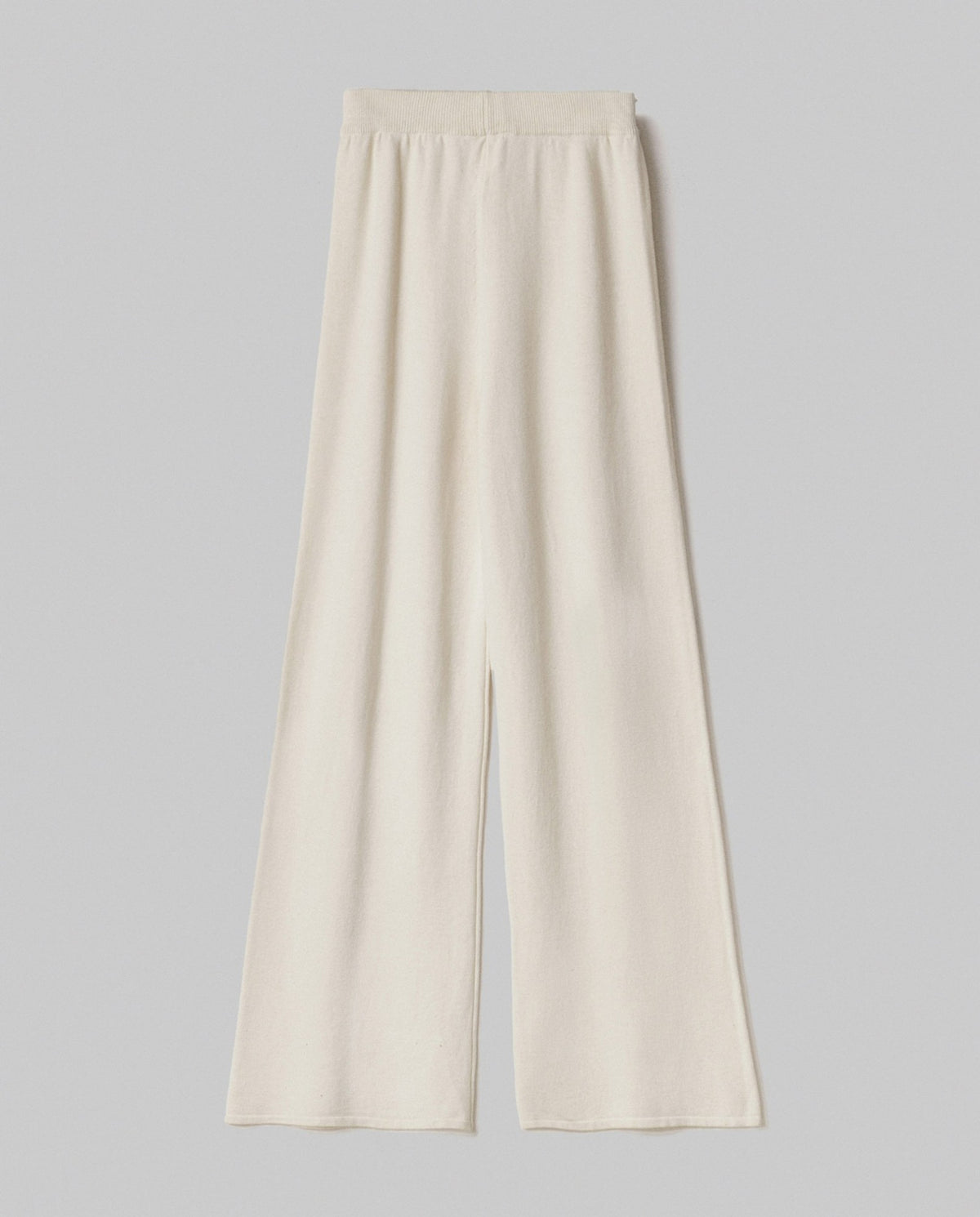 pantalone in maglia a palazzo con nervature bianco burro hinnominate 