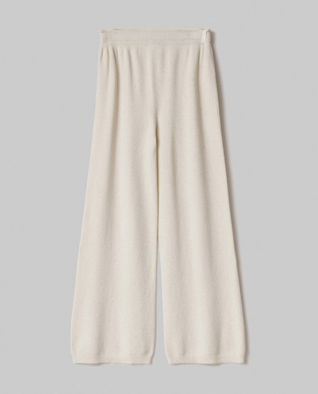 pantalone dritto in maglia con paillettes hinnominate 