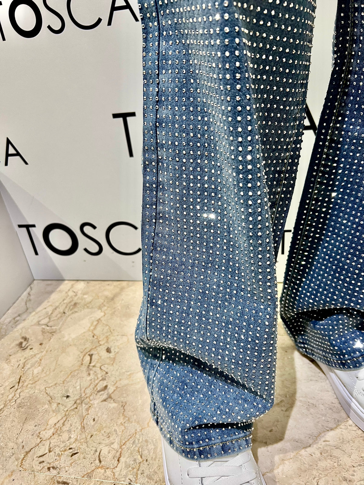 denim zampa strass  kontatto 