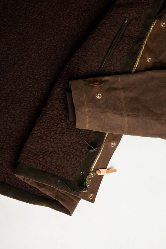 mountain jacket fleece lining 7003 WXDARK TAN MANIFATTURA CECCARELLI