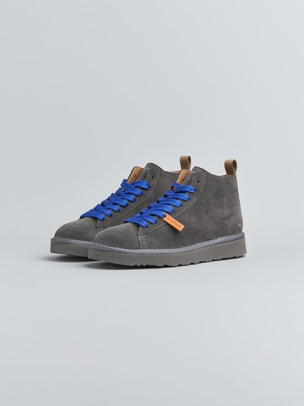 polacchino p001 uomo in camoscio foderato in faux fur noce-militare P001 ANKLE BOOTSUEDE FAUX FUR LININGANTHRACITE-ULTRAMARINE PANCHIC