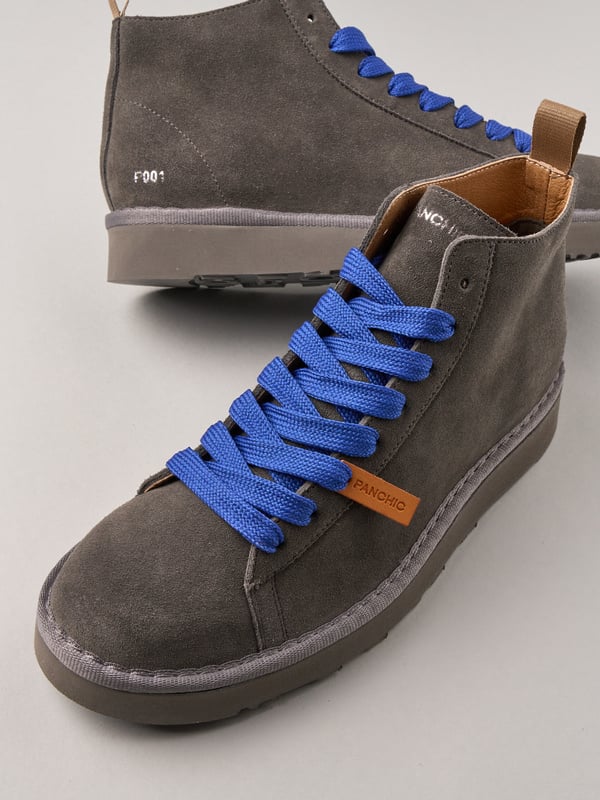 polacchino p001 uomo in camoscio foderato in faux fur noce-militare P001 ANKLE BOOTSUEDE FAUX FUR LININGANTHRACITE-ULTRAMARINE PANCHIC
