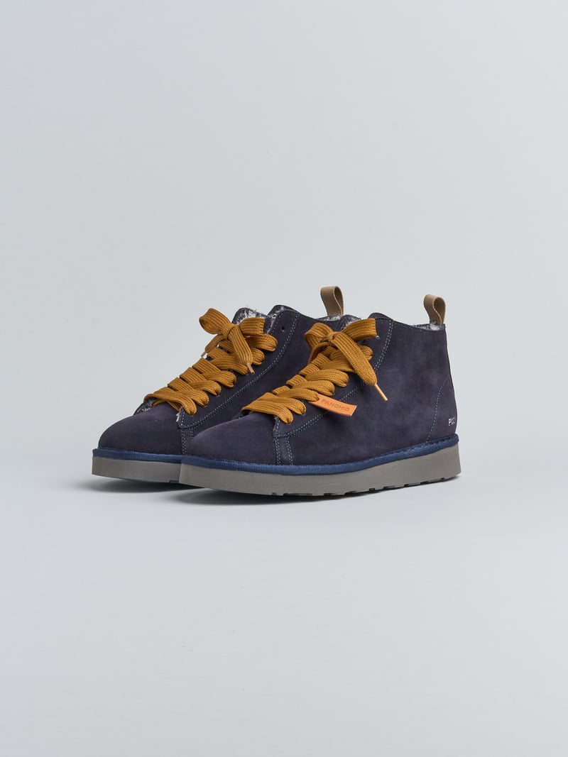 polacchino p001 uomo in camoscio foderato in faux fur blu space-brown sugar.1 P01 ANKLE BOOTSUEDE FAUX FUR LININGSPACE BLUE-BROWN SUGAR PANCHIC