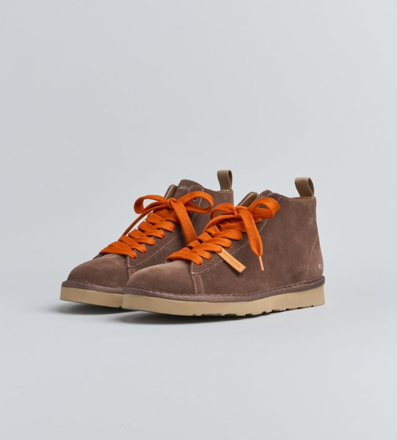 p001 uomo in camoscio foderato in microfibra marrone-arancio bruciato P01 ANKLE BOOT SUEDE FAUX FUR LININGBROWN-BURNT ORANGE PANCHIC