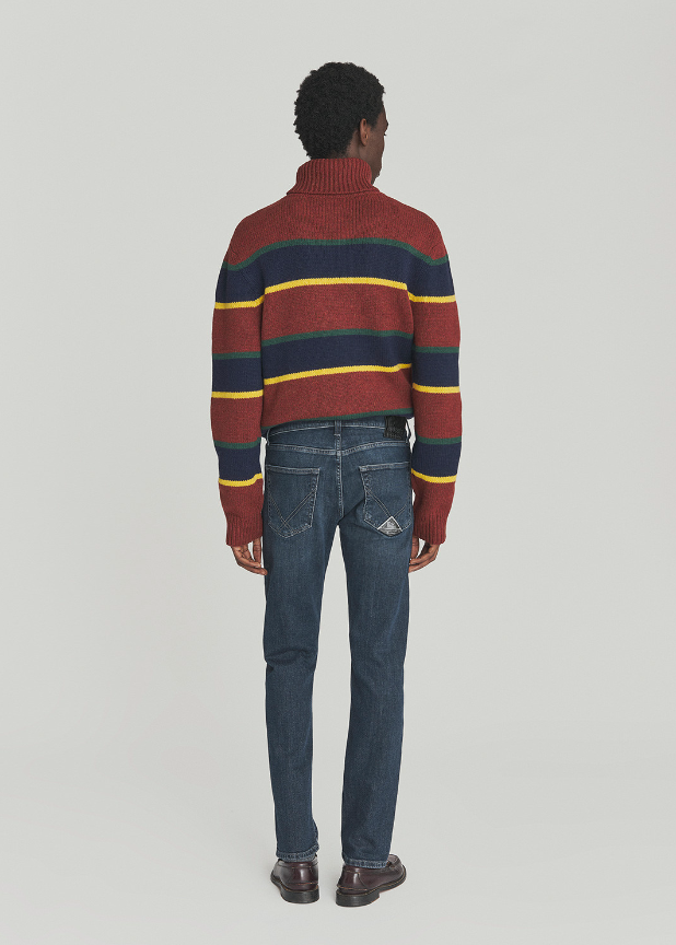 jeans 517 foxrun  517 MAN DENIM ELASTAN BLACK FOXRUNDENIM BLU/BLACK ROY ROGERS