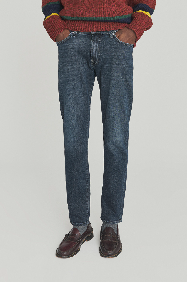 jeans 517 foxrun  517 MAN DENIM ELASTAN BLACK FOXRUNDENIM BLU/BLACK ROY ROGERS