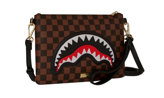 pochette sprayground sawtooth sharks in paris crossover clutch 