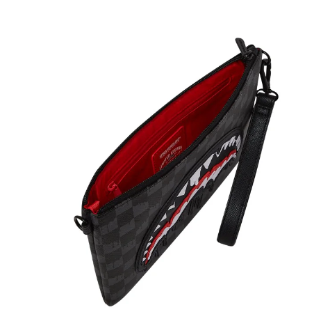 pochette sprayground dripping sharks in paris crossover clutch 