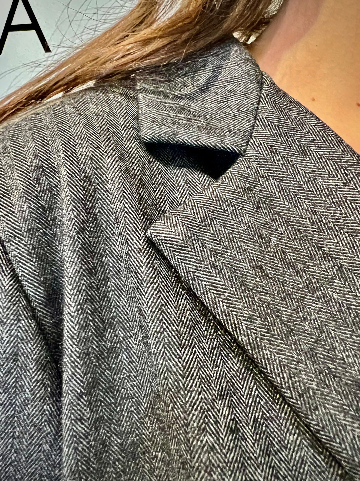 giacca over + gonna in pizzo   tensione in 37720GRIGO/NERO TENSIONE IN