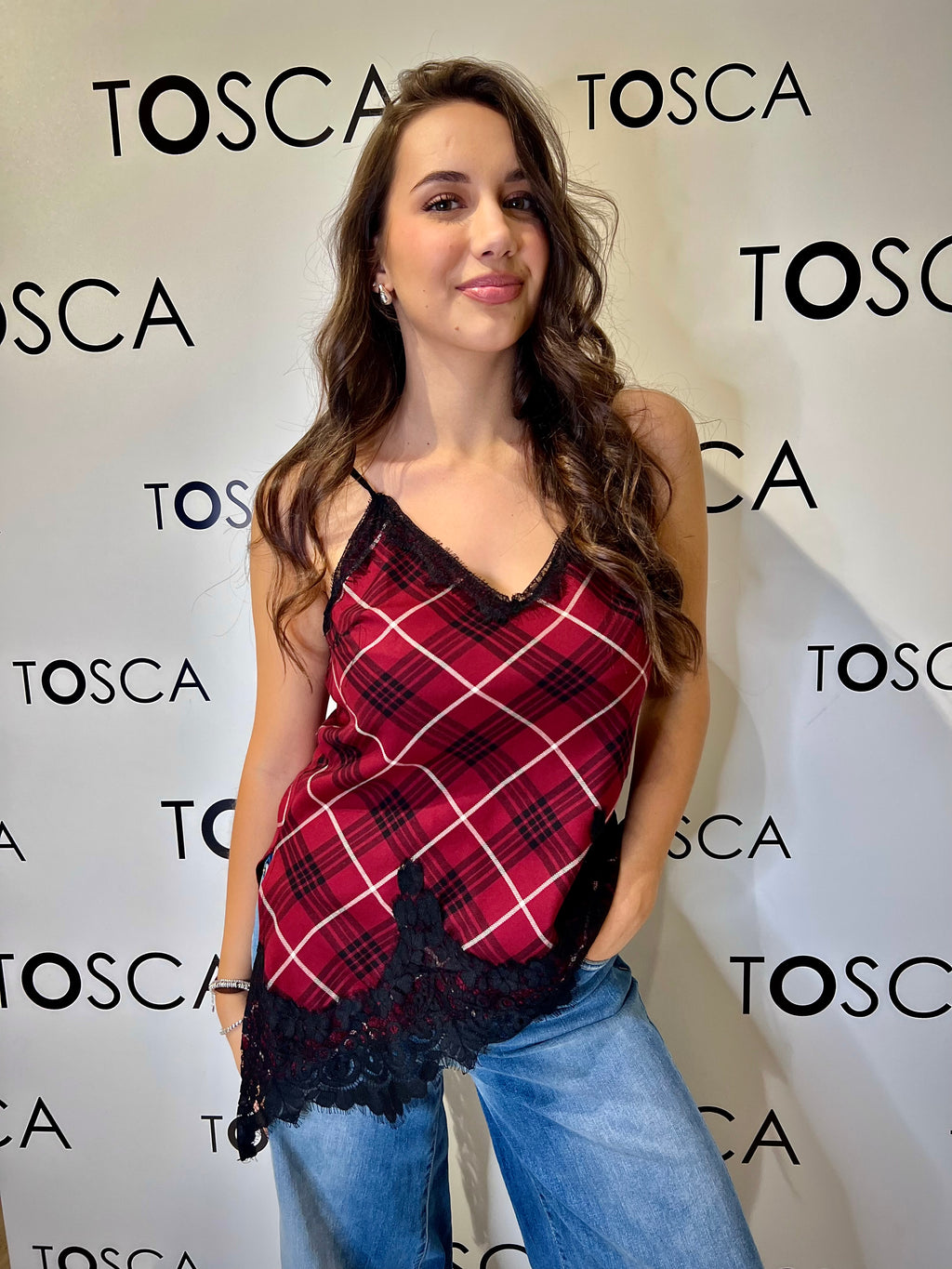 top pizzo tensione in FW250058BORDEAUX TENSIONE IN