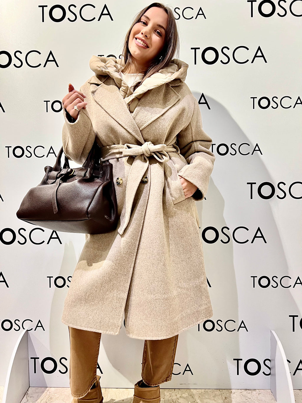 cappotto imbottito in ovatta TF0028BEIGE VICOLO