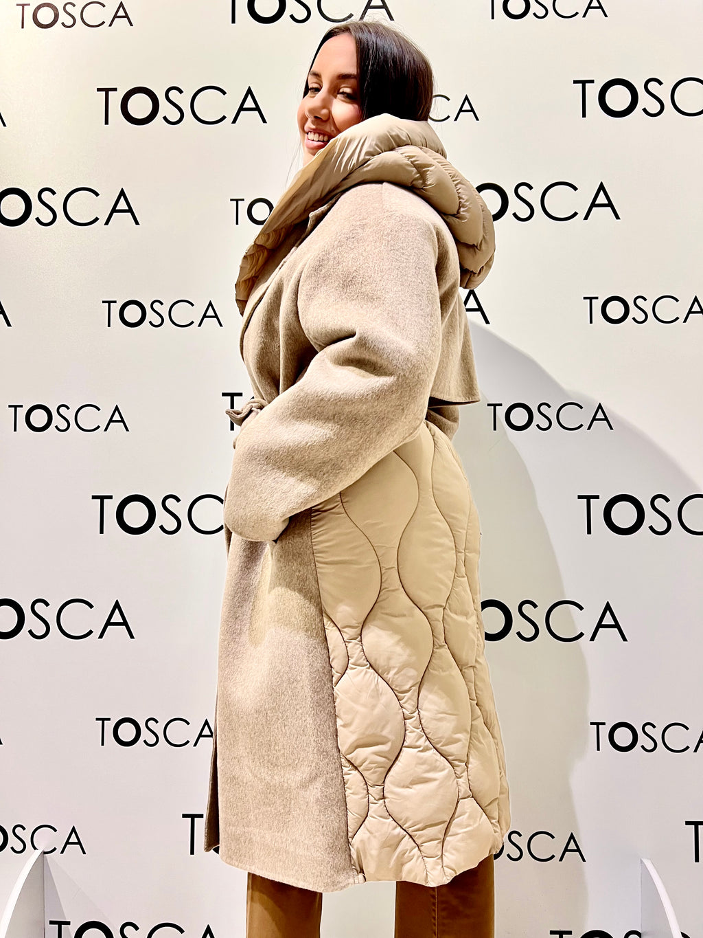 cappotto imbottito in ovatta TF0028BEIGE VICOLO