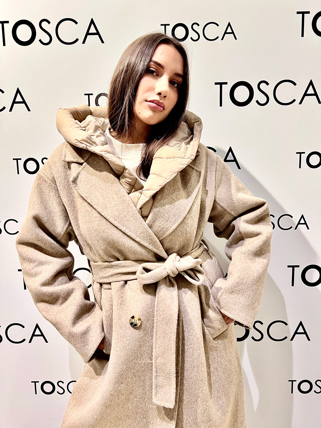 cappotto imbottito in ovatta TF0028BEIGE VICOLO