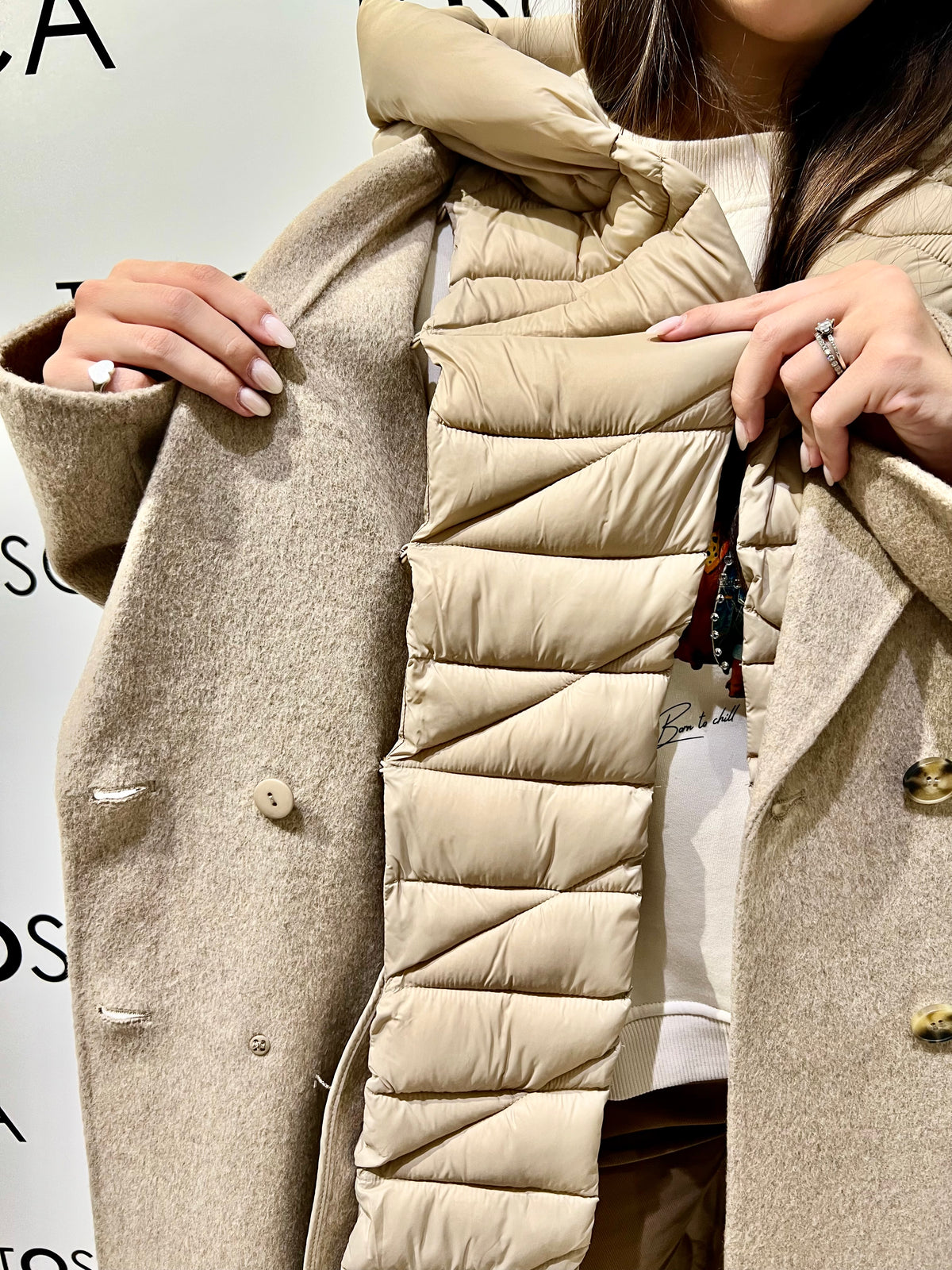 cappotto imbottito in ovatta TF0028BEIGE VICOLO