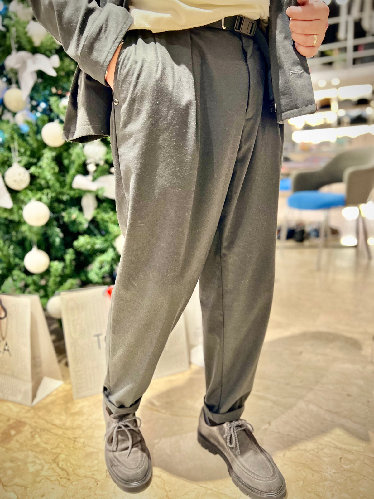 pantalone in viscosa White Sand 25WSU80 33034 WHITE SAND