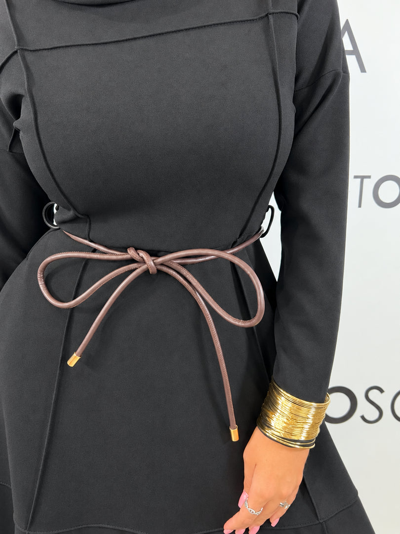 abito in jersey crepe con cintura ferrone 
