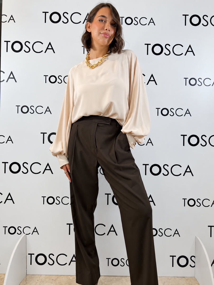 blusa fluida con polso gemelli ferrone 