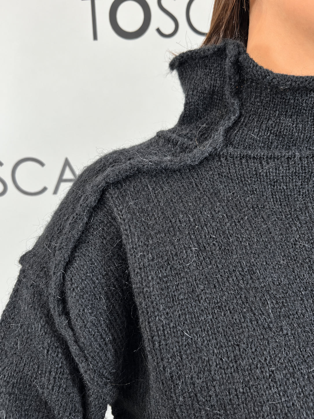 maglia lupetto in mohair<BR/> hinnominate 